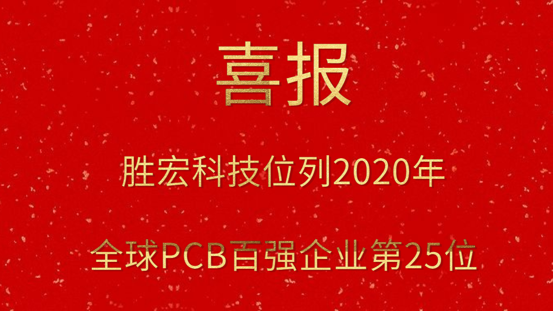 金年會科技位列2020年全球PCB百強企業第25位